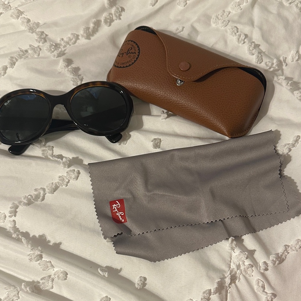 Ray-Ban Black Sunglasses with Brown Case